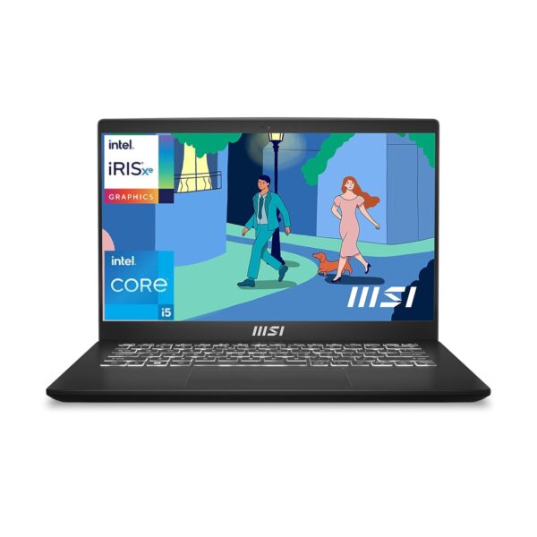 MSI Modern 14, Intel 12th Gen. i5-1235U, 36CM FHD 60Hz Laptop(16GB/512GB NVMe SSD/Windows 11 Home/MS Office/Intel Iris Xe Graphics/Classic Black/1.4Kg), C12MO-1212IN