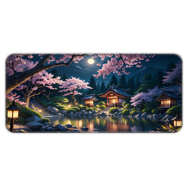 Japanese Night Abstract - XL Size Mousepad