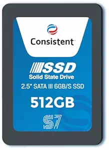Consistent 512GB 2.5 Inch SATA SSD 100% Health (Preowned)